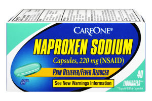 CareOne Naproxen Sodium Pain Reliever/Fever Reducer Liquidgels Capsules - 40 CT