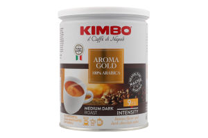 Кофе жареный молотый Aroma Gold Kimbo ж/б 250г
