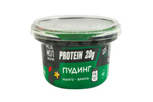 Пудинг нежирный протеиновый с сиропом Манго-ваниль Protein 20g Міськмолзавод №1 ст 200г