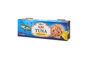 Тунец кусочками в масле Alba Food ж/б 3х65г