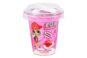 Сирок 5% солодкий з наповнювачем Полуниця L.O.L. Surprise! ст 130г