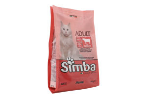 Корм сухой для взрослых котов и кошек с говядиной Simba м/у 400г