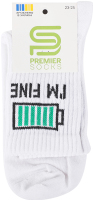 Шкарпетки Premier socks Bye-I'm fine білий р.23-25