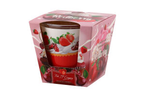 Свічка ароматична Tindra Вишня-полуниця 130г скло Пако ІФ