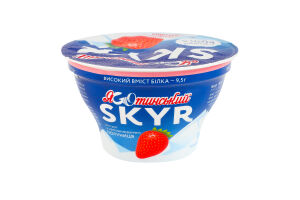 Йогурт 1.8% высокое содержание белка с фруктовым наполнителем Клубника Skyr Яготинский ст 140г