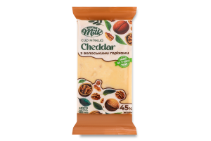 Сыр 45% мягкий с грецкими орехами Cheddar Lyubar Milk м/у 165г