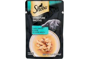 Sheba Signature Broths Cat Complements Tuna, Shrimp & Crab in Clear Broth