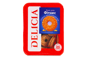 Печенье сдобное с кунжутом, арахисом и семенами льна Фитнес Delicia лоток 250г
