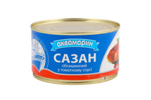 Сазан обсмажений в томатному соусі Аквамарин з/б 230г
