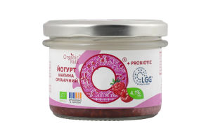 Йогурт 4.1% Малина Organic Milk с/б 200г