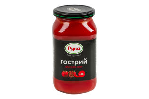 Соус стерилизованный Острый фирменный Руна с/б 485г