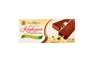 Торт вафельный с фруктозой Капризуля Бісквіт Шоколад к/у 210г