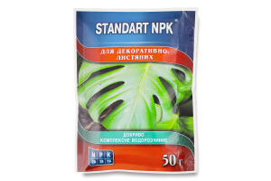 Добриво д/декоративно-листяних комплексне водорозчинне 50г Стандарт НПК