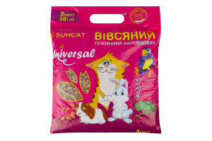 Наповнювач гігієнічний вівсяний антиалергічний Universal Suncat 3кг