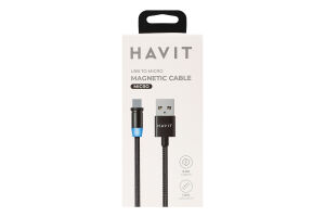 Кабель д/смартфону магнітний micro-USB HV-H6162 Хевіт