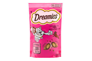 Корм сухой дополнительный для взрослых котов и котят старше 8 недель С говядиной Dreamies д/п 60г