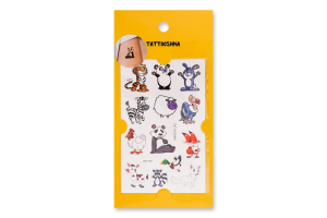 Тату Tattooshka 12 щасливих звіряток тимчасові