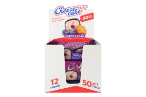Сирок глазурований 26% з цукром та печивом Чорничний Cheese cake bar Молочний острів м/у 50г