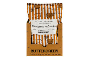 Печенье овсяное с корицей и изюмом Винтажный медвежонок Buttergreen м/у 90г