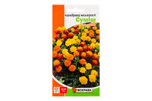 Насіння Квіти Чорнобривцi низькi сумiш 0,5г Яскрава