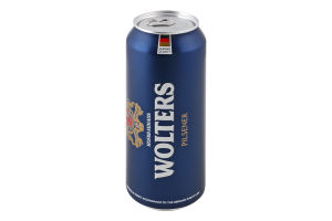 Пиво 0.5л 4.9% світле фільтроване пастеризоване Pilsener Wolters з/б