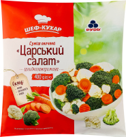 Суміш овочева швидкозаморожена Царський салат Шеф-кухар Рудь м/у 400г