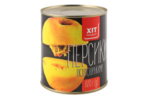 Персик половинками в сиропе Хіт продукт ж/б 820г