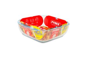 Форма скляна квадратна 1л 20x17х6см №211В100/7940 Air fryer Pyrex 1шт
