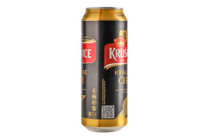 Пиво 500мл 3.8% темное фильтрованное пастеризованное Kralovske Cerne Krusovice ж/б