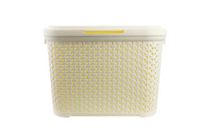 Кошик 30л молочний з кришкою Diomedea