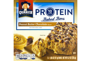 Quaker Protein Baked Bars Peanut Butter Chocolate - 5 CT