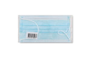 Маска медична тришарова на резинках 1шт +103