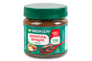 Паста шоколадно-фундучна з підсолоджувачем Green Leaf с/б 200г