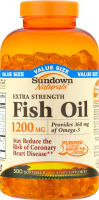 Sundown Naturals Extra Strength Fish Oil 1200 mg Dietary Supplement Softgels - 300 CT