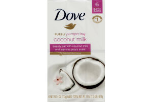 Dove Purely Pampering Coconut Milk Bath Bars - 6 CT