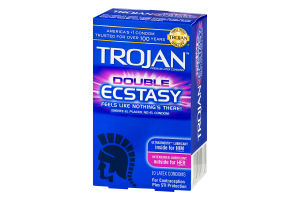 Trojan Double Ecstasy Latex Condoms - 10 CT
