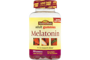 Nature Made Adult Gummies Melatonin Strawberry Flavor - 90 CT