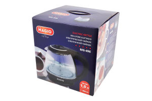 Електрочайник 1л термостійке скло 900Вт Magio