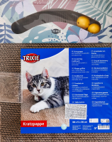 Дряпка Trixie картонна з м'ячиками та м'ятою 38х5х30 см біла