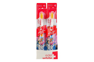 Щетка зубная детская мягкая с щетинками Konex Edel+White 1шт