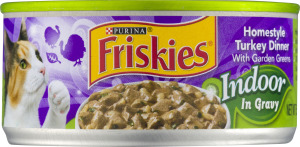 Purina Friskies Indoor Homestyle Turkey Dinner with Garden Greens Cat Food