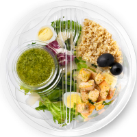 Салатс киноа и лососем