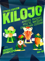 Смесь орехов арахиса, фундука, кешью, миндаля жареных соленых Kilojo м/у 150г