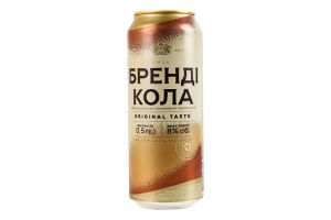 Напиток слабоалкогольный 0.5л 8% сильногазированый Бренди Кола Оболонь ж/б