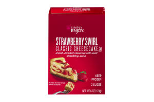 Simply Enjoy Strawberry Swirl Classic Cheesecake - 2 CT