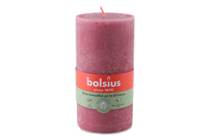 Свеча розовая 13х6.8см №103668790339 Bolsius 1шт