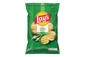 Чипсы картофельные Зеленый лук Lay's м/у 120г