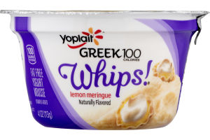 Yoplait Greek 100 Whips! Fat Free Yogurt Mousse Lemon Meringue