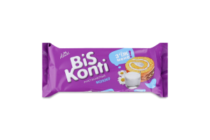 Рулет бісквітний "BiSKonti" молоко фас. 150г (16шт) (аут)