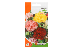 Насіння Квіти Гвоздика Шабо однокольорова суміш 0,2г Яскрава